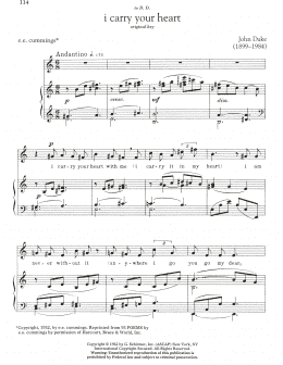 page one of I Carry Your Heart (Piano & Vocal)
