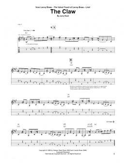 page one of The Claw (Guitar Tab)