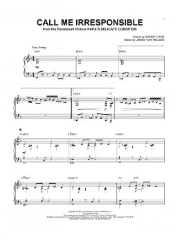 page one of Call Me Irresponsible [Jazz version] (arr. Brent Edstrom) (Piano Solo)