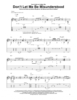 page one of Don't Let Me Be Misunderstood (Solo Guitar)