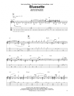 page one of Bluesette (Guitar Tab)