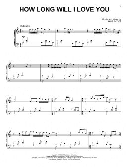 page one of How Long Will I Love You (Piano Solo)