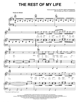 page one of The Rest Of My Life (Piano, Vocal & Guitar Chords (Right-Hand Melody))