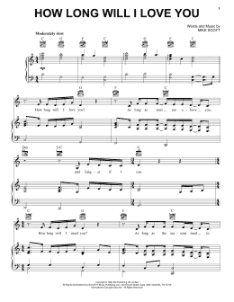 page one of How Long Will I Love You (Piano, Vocal & Guitar Chords (Right-Hand Melody))