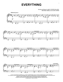 page one of Everything (Piano Solo)