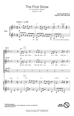 page one of The First Snow (3-Part Mixed Choir)