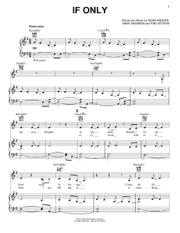 page one of If Only (from Disney's Descendants) (Piano, Vocal & Guitar Chords (Right-Hand Melody))
