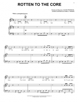 page one of Rotten To The Core (from Disney's Descendants) (Piano, Vocal & Guitar Chords (Right-Hand Melody))