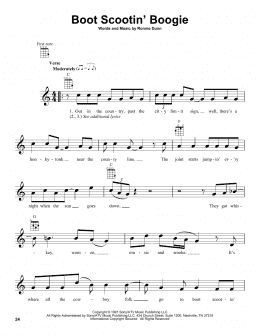 page one of Boot Scootin' Boogie (Ukulele)
