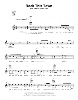 page one of Rock This Town (Ukulele)