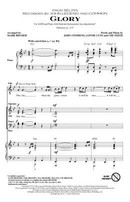 page one of Glory (SATB Choir)