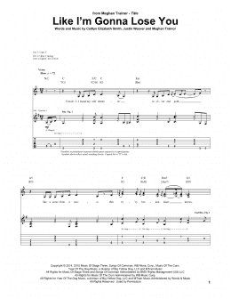 page one of Like I'm Gonna Lose You (Guitar Tab)