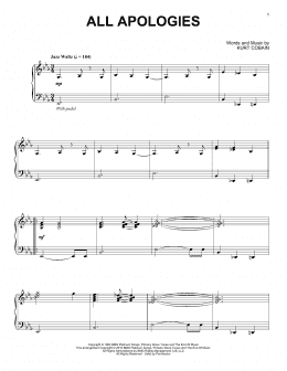 page one of All Apologies [Jazz version] (Piano Solo)