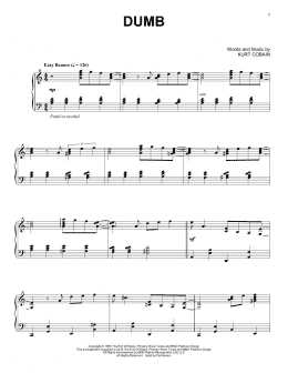 page one of Dumb [Jazz version] (Piano Solo)