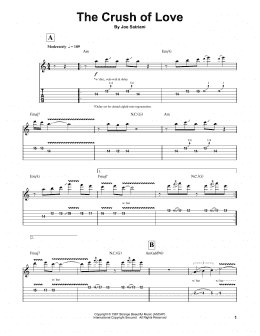 page one of The Crush Of Love (Guitar Tab (Single Guitar))