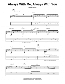 page one of Always With Me, Always With You (Guitar Tab (Single Guitar))