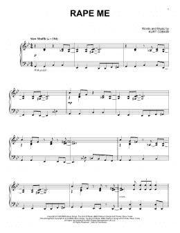 page one of Rape Me [Jazz version] (Piano Solo)