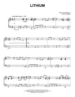 page one of Lithium [Jazz version] (Piano Solo)