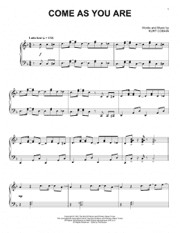 page one of Come As You Are [Jazz version] (Piano Solo)