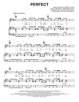 page one of Perfect (Piano, Vocal & Guitar Chords (Right-Hand Melody))
