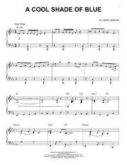 page one of A Cool Shade Of Blue [Jazz version] (arr. Brent Edstrom) (Piano Solo)