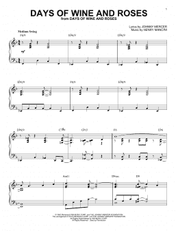 page one of Days Of Wine And Roses [Jazz version] (arr. Brent Edstrom) (Piano Solo)