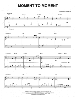 page one of Moment To Moment [Jazz version] (arr. Brent Edstrom) (Piano Solo)
