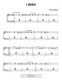page one of I Wish [Jazz version] (Piano Solo)