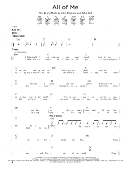 page one of All Of Me (Guitar Lead Sheet)