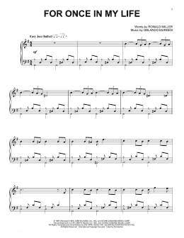 page one of For Once In My Life [Jazz version] (Piano Solo)