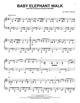 page one of Baby Elephant Walk [Jazz version] (arr. Brent Edstrom) (Piano Solo)