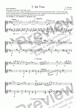 page one of T. for Two (Duo)