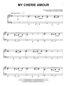 page one of My Cherie Amour [Jazz version] (Piano Solo)