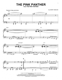 page one of The Pink Panther [Jazz version] (arr. Brent Edstrom) (Piano Solo)