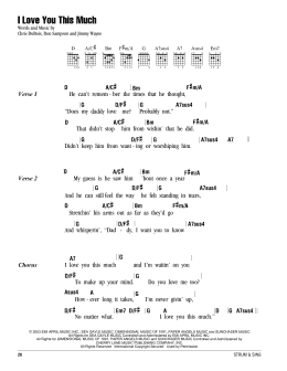 page one of I Love You This Much (Guitar Chords/Lyrics)