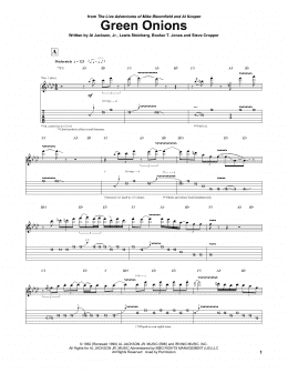 page one of Green Onions (Guitar Tab)