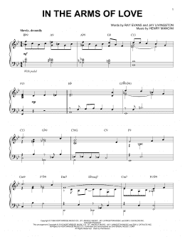page one of In The Arms Of Love [Jazz version] (arr. Brent Edstrom) (Piano Solo)