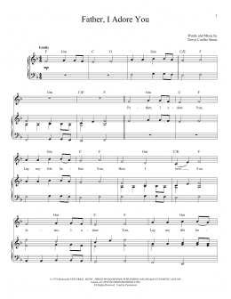 page one of Father I Adore You (Piano & Vocal)
