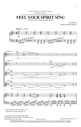 page one of Feel Your Spirit Sing (SSAA Choir)