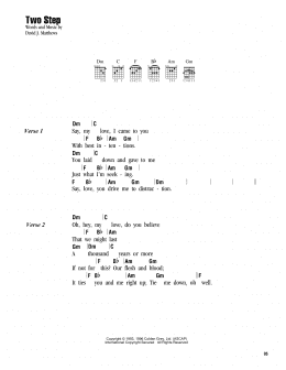 page one of Two Step (Guitar Chords/Lyrics)