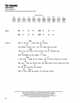 page one of The Remedy (I Won't Worry) (Guitar Chords/Lyrics)