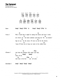 page one of The Forecast (Guitar Chords/Lyrics)