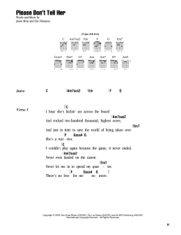 page one of Please Don't Tell Her (Guitar Chords/Lyrics)