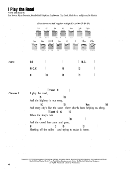 page one of I Play The Road (Guitar Chords/Lyrics)