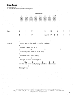 page one of Knee Deep (Guitar Chords/Lyrics)