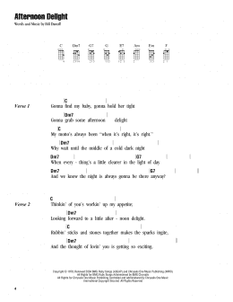 page one of Afternoon Delight (Ukulele Chords/Lyrics)