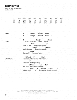 page one of Fallin' For You (Ukulele Chords/Lyrics)