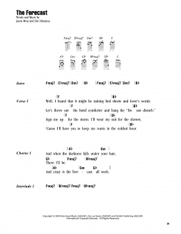 page one of The Forecast (Ukulele Chords/Lyrics)