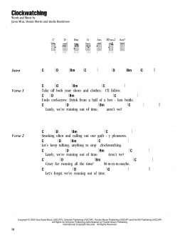 page one of Clockwatching (Ukulele Chords/Lyrics)