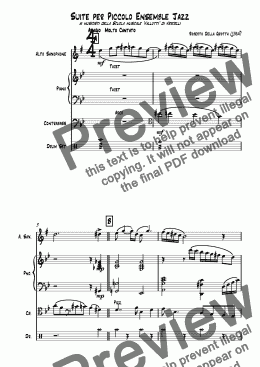 page one of Suite per Piccolo Ensemble Jazz